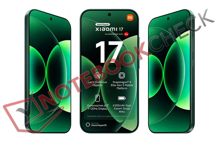 Le revendeur liste également toutes les caractéristiques principales de la version mondiale du Xiaomi 17. (Source de l'image : via Notebookcheck)