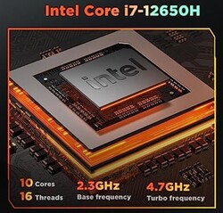 Intel Core i7-12650H (source : Nipogi)
