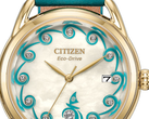 Le cadran de la nouvelle montre issue de la collaboration entre Citizen et Moana présente une finition en nacre.