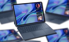 Le convertible Dell XPS 9315t 2-en-1 a l'air vif dans un coloris bleu subtil. (Image source : @evleaks - édité)