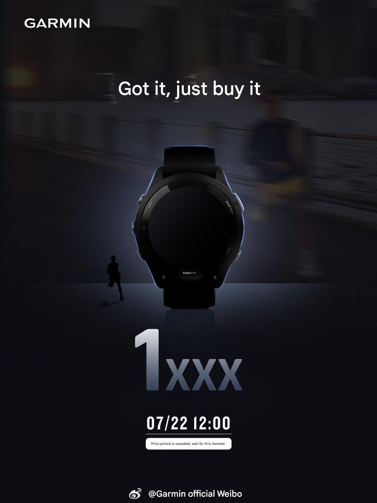 L'image partagée par Garmin dans un post Weibo annonçant la future smartwatch. (Source de l'image : Garmin via Weibo, traduction automatique)