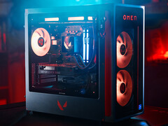 La nouvelle édition limitée de l&#039;Omen 35L présente un design sur le thème de Valorant. Sur la photo : l&#039;ordinateur de bureau pour joueurs. (Source de l&#039;image : HP)