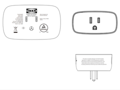 La prise intelligente IKEA SPELNING a fait l&#039;objet d&#039;un dépôt auprès de la FCC. (Source de l&#039;image : FCC)