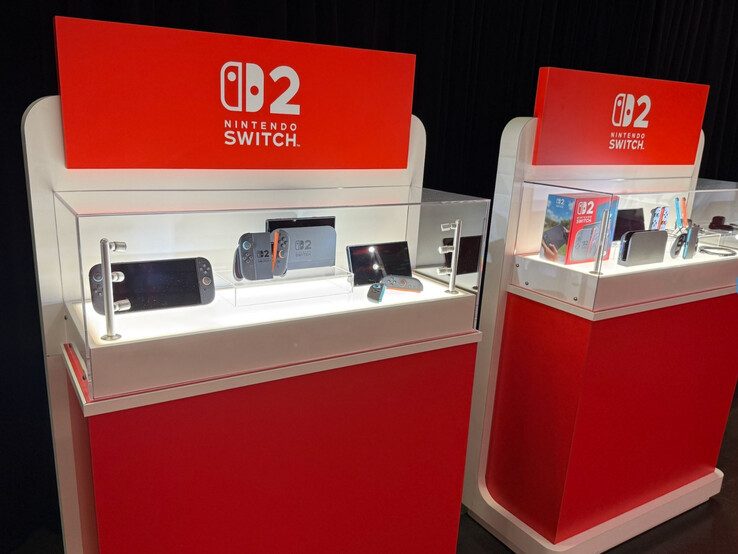 Nintendo Switch 2 en démonstration chez un détaillant (Image source : Nintendeal X account)