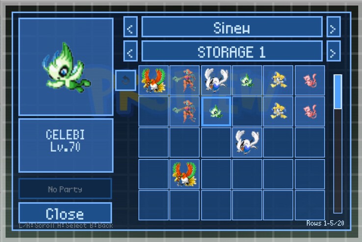 Vous pouvez gérer jusqu'à 2 400 Pokémon dans l'application et les envoyer dans des jeux compatibles