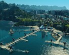 Une image montrant une ville futuriste dans l'année 2205.