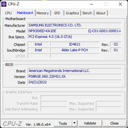 Carte mère CPU-Z