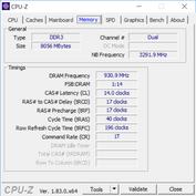 Latitude 5290 - CPU-Z : mémoire vive.