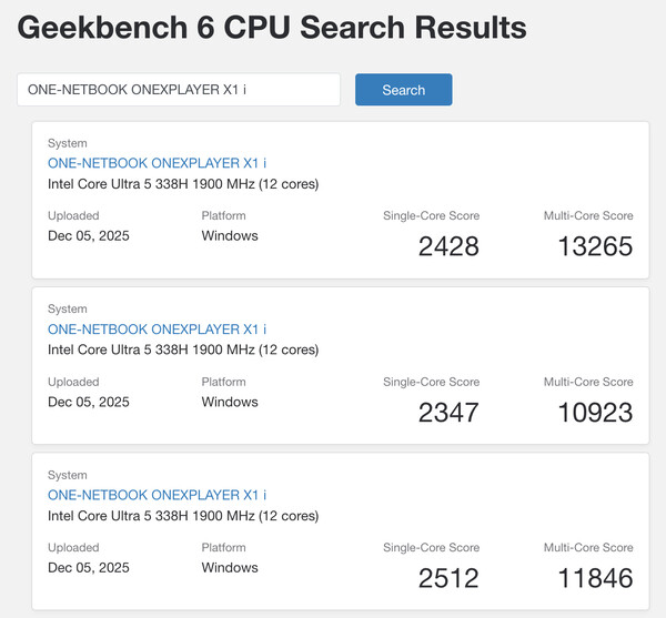 (Source : Geekbench)