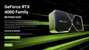 Site web de NVIDIA aujourd'hui. (Source de l'image : NVIDIA)