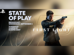 Une vignette de l'affiche State of Play de 007 : First Light (source d'image : PlayStation YT)