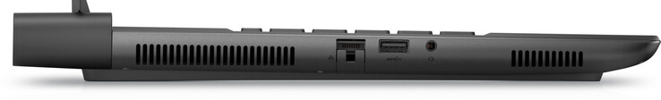 Côté gauche : Ethernet Gigabit, USB 3.2 Gen 1 (USB-A), combo audio