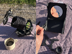 Le télescope bricolé imprimé en 3D (illustré dans les photos pratiques) utilise des tiges de carbone comme support structurel. (Source de l'image : Lucas Sifoni)