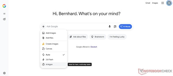 Les utilisateurs payants peuvent également accéder à Gemini 4 Argon dans le mode IA de Google Search.