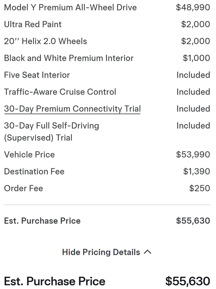 La liste des options gratuites de la Tesla Model Y s'est raccourcie avec la suppression de l'Autopilot.