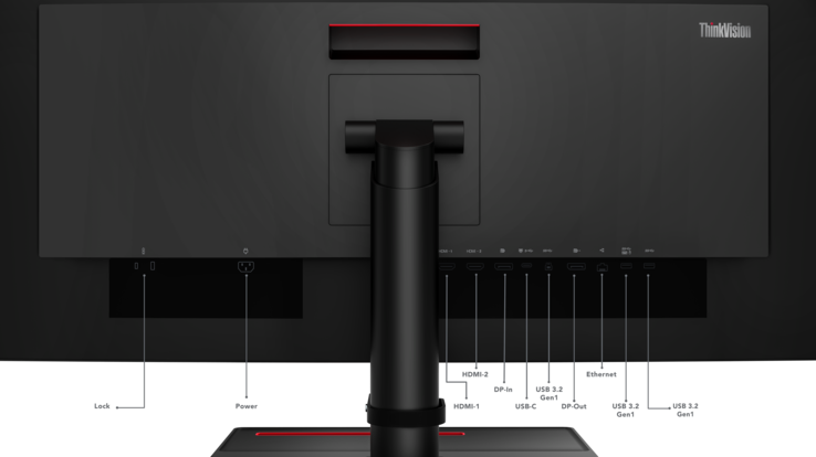 Ports du Lenovo ThinkVision P34w-20 (image via Lenovo)