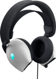 Casque filaire Alienware AW520H avec micro rétractable. (Image Source : Dell)