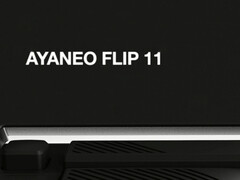Le teaser officiel du Flip 11 d'Ayaneo montre un bouton physique à l'arrière. (Source de l'image : Ayaneo - édité)