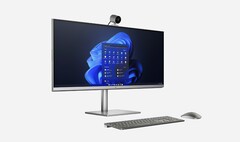 L&#039;écran ultra-large 5K du HP 34&quot; AiO Desktop PC est plutôt inhabituel. (Image source : HP)