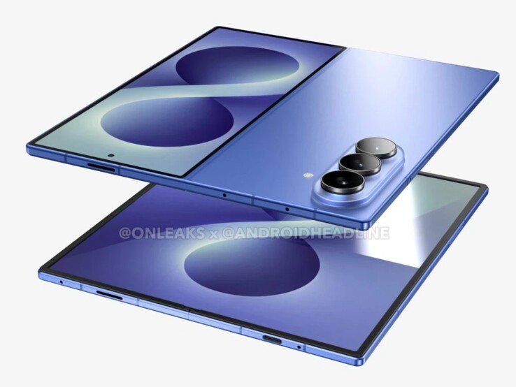 Rendu CAO non officiel de la rumeur Galaxy Z Fold 8.