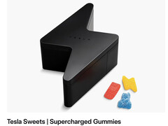 Les Supercharged Gummies sont disponibles dans les saveurs Cyberberry, Mango Bolt et Dog Mode Chill. (Source de l'image : Tesla)