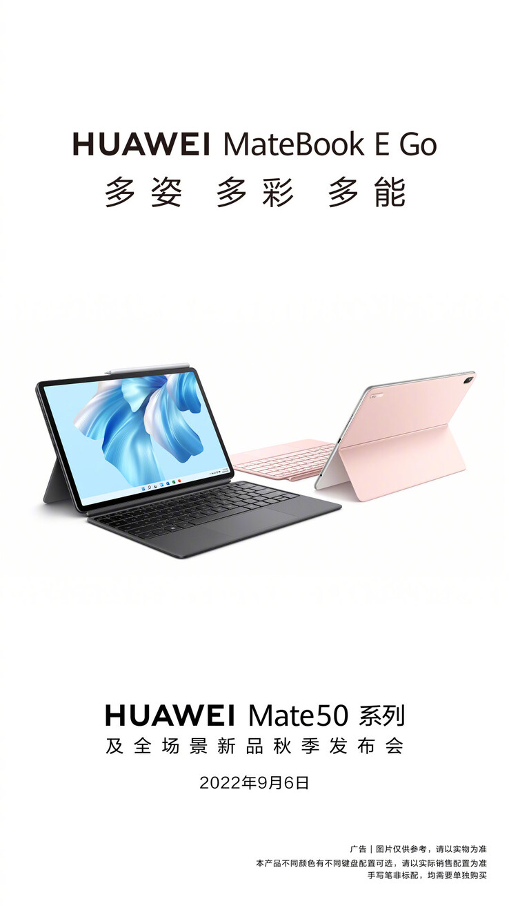 La nouvelle affiche promotionnelle du MateBook E Go. (Source : Huawei via Weibo)