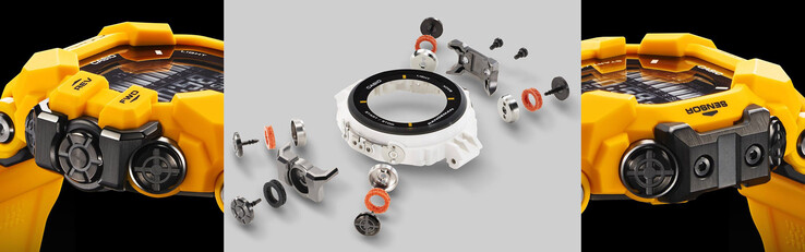 Le RANGEMAN est conçu pour les environnements extrêmes, avec de gros boutons protégés par des protections en acier et un module de montre interne flottant. (Source : Casio)