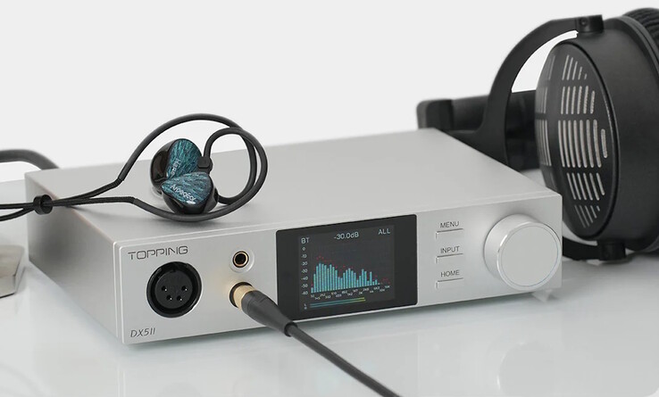 Le DAC DX5 II de Topping est doté d'un amplificateur haute puissance capable de piloter des casques à haute impédance. (Source de l'image : Topping)