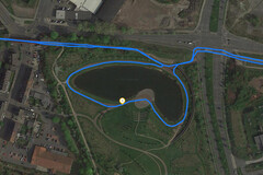 GPS Samsung Galaxy Tab S5e : autour d'un lac.