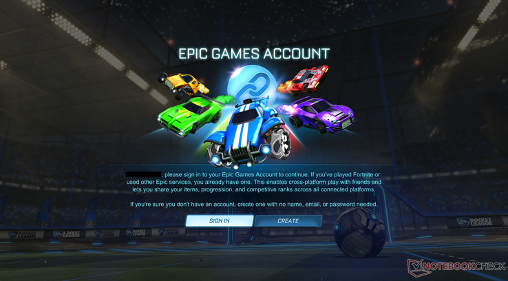 Vous ne pouvez pas jouer à Rocket League sans un compte Epic Games. (Source de l'image : Notebookcheck)