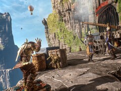 Une image montrant Styx et ses ennemis dans Styx: Shards of Darkness, actuellement à -93 % sur Steam.