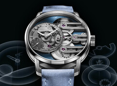 L'Armin Strom Gravity Equal Force Ultimate Sapphire Blue (photo) possède un boîtier en acier inoxydable de 41 mm qui abrite un cadran en saphir transparent. (Source de l'image : Armin Strom)