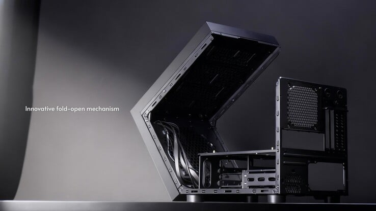 Le boîtier PC Cube est construit en acier à faible teneur en carbone et dispose d'un mécanisme d'ouverture très intéressant. (Source de l'image : Chieftec)