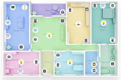 La nouvelle interface de SmartThings : un plan d&#039;étage en 3D montrant tous vos gadgets connectés (Source : Samsung)