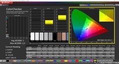 CalMAN ColorChecker (profil : sRGB, espace couleur cible : sRGB)