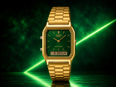 La montre Casio AQ-230GA-3AMQY se distingue par son design aux reflets dorés