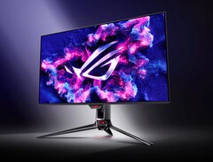 Le ROG Swift OLED PG32UCDM est le premier moniteur de jeu 32 pouces et 4K d&#039;ASUS. (Source de l&#039;image : ASUS)