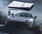 La bannière de Forza Motorsport 5 montrée avec la console PS5