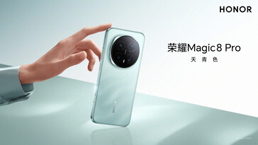 Le Magic 8 Pro dans un coloris turquoise vif (Source : Honor)