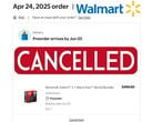 Walmart a annulé la précommande de la Switch 2 (Source de l'image : capture d'écran, Walmart avec modifications)