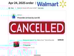 Walmart a annulé la précommande de la Switch 2 (Source de l&#039;image : capture d&#039;écran, Walmart avec modifications)