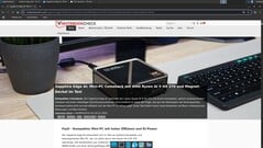 La navigation sur le web fonctionne, mais l'UNO Q s'emballe immédiatement à pleine charge (source de l'image : Notebookcheck)