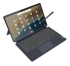 Le nouveau Lenovo Chromebook Duet 5 s&#039;appuie sur la formule à succès de l&#039;original en ajoutant un grand écran OLED de 13,3 pouces.(Image : Lenovo)