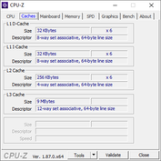 Lenovo Legion Y740 - CPU-Z : caches.