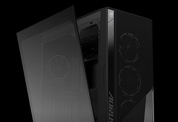 Le panneau latéral est facilement amovible (Source de l'image : Gigabyte)