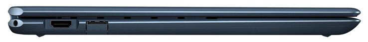 Côté gauche : Audio combo, HDMI, USB 3.2 Gen 2 (USB-A)