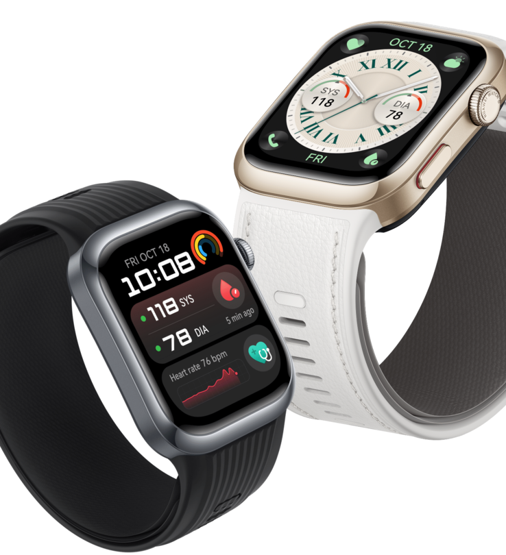 Les versions noire (à gauche) et or (à droite) de la smartwatch Huawei Watch D2. (Source de l'image : Huawei)