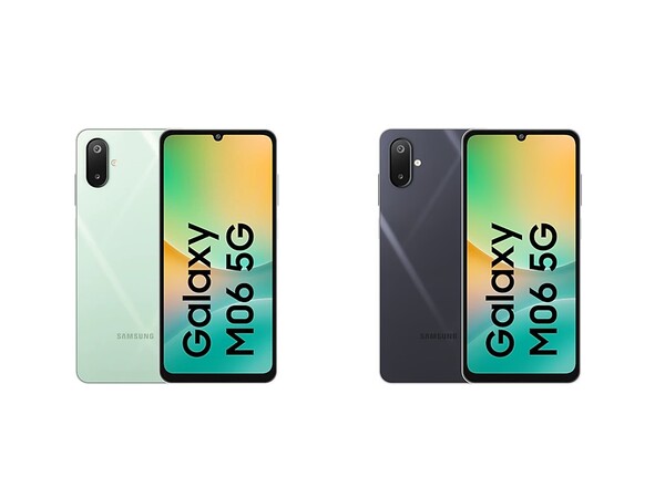 Le Galaxy M06 5G a le même design que le Galaxy F06 et est disponible en deux couleurs. (Source de l'image : Samsung)