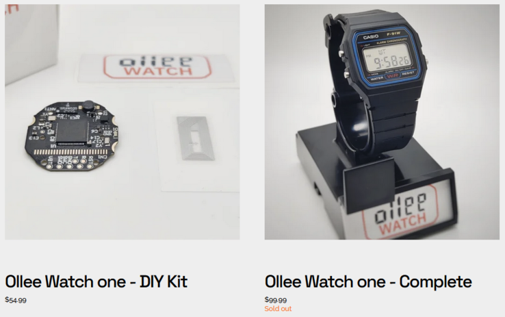 Le mod Ollee Watch peut être acheté séparément, ou vous pouvez obtenir la montre pré-modelée pour 99,99 $. (Source : Ollee Watch)
