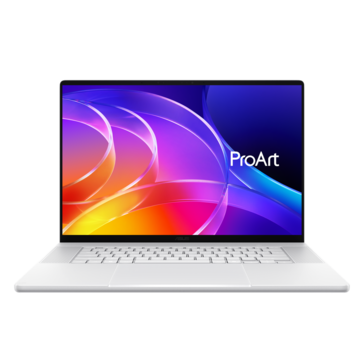 L'Asus ProArt P16 en blanc, vu de face
